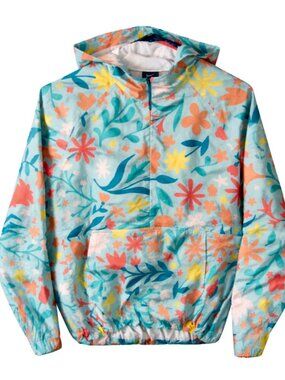 Nike Packable Repel Floral Printed‎ Golf Hooded Anorak Jacket Women's Large
